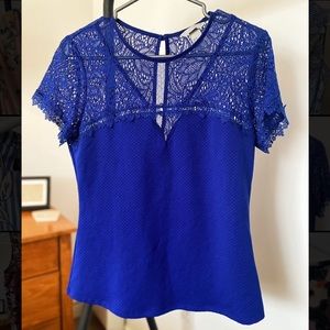 Blue Lace Top